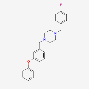 1-[(4-Fluorophenyl)methyl]-4-[(3-phenoxyphenyl)methyl]piperazine