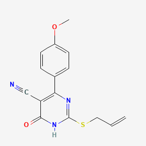 4-(4-Methoxyphenyl)-6-oxo-2-(prop-2-en-1-ylsulfanyl)-1,6-dihydropyrimidine-5-carbonitrile