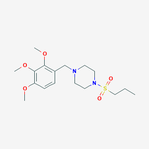 molecular formula C17H28N2O5S B10883026 1-(Propylsulfonyl)-4-(2,3,4-trimethoxybenzyl)piperazine 