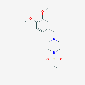 molecular formula C16H26N2O4S B10883027 1-(3,4-Dimethoxybenzyl)-4-(propylsulfonyl)piperazine 