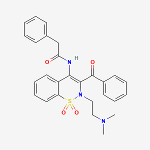 N-{2-[2-(dimethylamino)ethyl]-1,1-dioxido-3-(phenylcarbonyl)-2H-1,2-benzothiazin-4-yl}-2-phenylacetamide