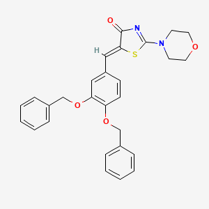 molecular formula C28H26N2O4S B10883084 (5Z)-5-[3,4-bis(benzyloxy)benzylidene]-2-(morpholin-4-yl)-1,3-thiazol-4(5H)-one 