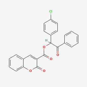 1-(4-chlorophenyl)-2-oxo-2-phenylethyl 2-oxo-2H-chromene-3-carboxylate