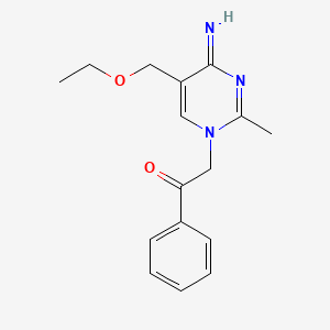 2-[5-(ethoxymethyl)-4-imino-2-methylpyrimidin-1(4H)-yl]-1-phenylethanone