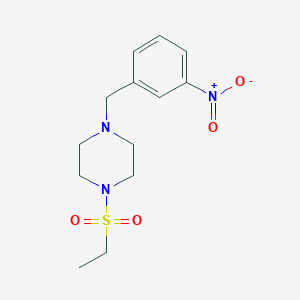 molecular formula C13H19N3O4S B10883121 1-(Ethylsulfonyl)-4-(3-nitrobenzyl)piperazine 