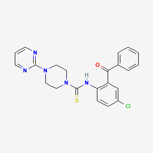 N-[4-chloro-2-(phenylcarbonyl)phenyl]-4-(pyrimidin-2-yl)piperazine-1-carbothioamide