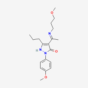 (4Z)-2-(4-methoxyphenyl)-4-{1-[(3-methoxypropyl)amino]ethylidene}-5-propyl-2,4-dihydro-3H-pyrazol-3-one