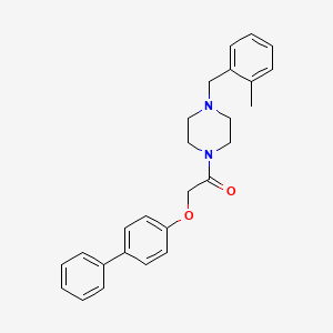 molecular formula C26H28N2O2 B10883159 2-(Biphenyl-4-yloxy)-1-[4-(2-methylbenzyl)piperazin-1-yl]ethanone 