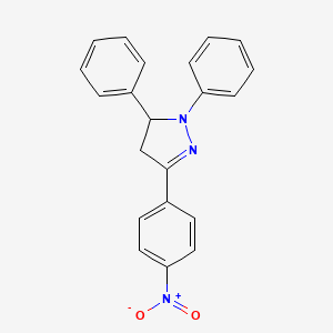 molecular formula C21H17N3O2 B10883168 3-(4-nitrophenyl)-1,5-diphenyl-4,5-dihydro-1H-pyrazole CAS No. 6969-06-8