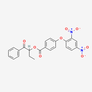 1-Oxo-1-phenylbutan-2-yl 4-(2,4-dinitrophenoxy)benzoate