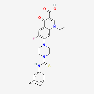 molecular formula C27H33FN4O3S B10883197 7-{4-[(1-Adamantylamino)carbothioyl]piperazino}-1-ethyl-6-fluoro-4-oxo-1,4-dihydro-3-quinolinecarboxylic acid 