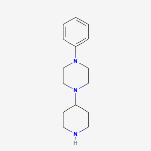 molecular formula C15H23N3 B10883206 1-Phenyl-4-(4-piperidyl)piperazine 