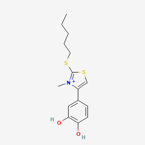 4-(3,4-Dihydroxyphenyl)-3-methyl-2-(pentylsulfanyl)-1,3-thiazol-3-ium