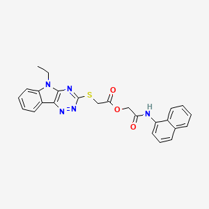 molecular formula C25H21N5O3S B10883262 2-(naphthalen-1-ylamino)-2-oxoethyl [(5-ethyl-5H-[1,2,4]triazino[5,6-b]indol-3-yl)sulfanyl]acetate 