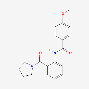 4-Methoxy-N~1~-[2-(1-pyrrolidinylcarbonyl)phenyl]benzamide