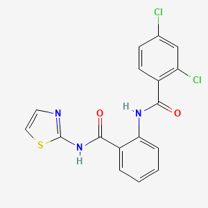 2,4-dichloro-N-[2-(1,3-thiazol-2-ylcarbamoyl)phenyl]benzamide