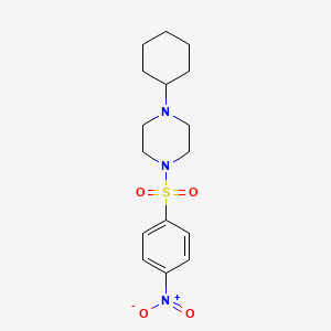 1-Cyclohexyl-4-[(4-nitrophenyl)sulfonyl]piperazine