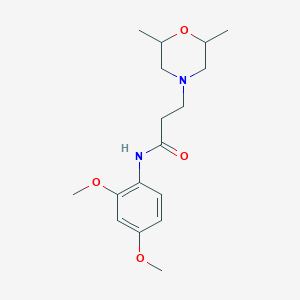 N-(2,4-dimethoxyphenyl)-3-(2,6-dimethylmorpholin-4-yl)propanamide