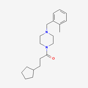 3-Cyclopentyl-1-[4-(2-methylbenzyl)piperazin-1-yl]propan-1-one