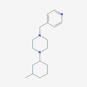 molecular formula C17H27N3 B10883338 1-(3-Methylcyclohexyl)-4-(pyridin-4-ylmethyl)piperazine 