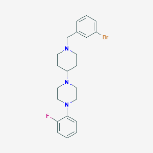 molecular formula C22H27BrFN3 B10883368 1-[1-(3-Bromobenzyl)piperidin-4-yl]-4-(2-fluorophenyl)piperazine 