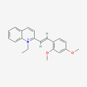 2-[(E)-2-(2,4-dimethoxyphenyl)ethenyl]-1-ethylquinolinium