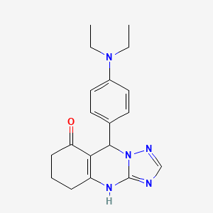 9-[4-(diethylamino)phenyl]-5,6,7,9-tetrahydro[1,2,4]triazolo[5,1-b]quinazolin-8(4H)-one