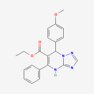 molecular formula C21H20N4O3 B10883419 Ethyl 7-(4-methoxyphenyl)-5-phenyl-4,7-dihydro[1,2,4]triazolo[1,5-a]pyrimidine-6-carboxylate 