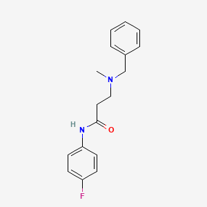 3-[Benzyl(methyl)amino]-N~1~-(4-fluorophenyl)propanamide