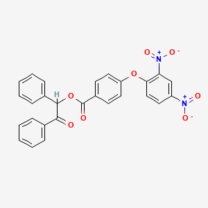 molecular formula C27H18N2O8 B10883433 2-Oxo-1,2-diphenylethyl 4-(2,4-dinitrophenoxy)benzoate 