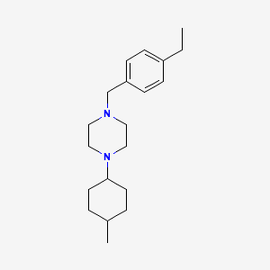 molecular formula C20H32N2 B10883443 1-(4-Ethylbenzyl)-4-(4-methylcyclohexyl)piperazine 