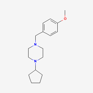 molecular formula C17H26N2O B10883451 1-Cyclopentyl-4-(4-methoxybenzyl)piperazine 