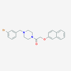 molecular formula C23H23BrN2O2 B10883454 1-[4-(3-Bromobenzyl)piperazin-1-yl]-2-(naphthalen-2-yloxy)ethanone 