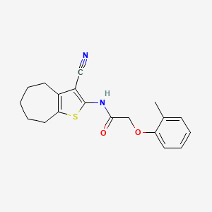 N-(3-cyano-5,6,7,8-tetrahydro-4H-cyclohepta[b]thiophen-2-yl)-2-(2-methylphenoxy)acetamide