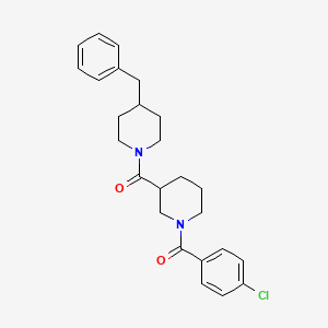 molecular formula C25H29ClN2O2 B10883493 (4-Benzylpiperidin-1-yl){1-[(4-chlorophenyl)carbonyl]piperidin-3-yl}methanone 