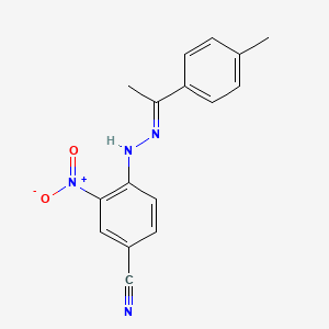 4-{(2E)-2-[1-(4-methylphenyl)ethylidene]hydrazinyl}-3-nitrobenzonitrile