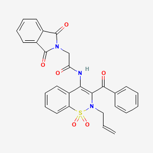 N-[1,1-dioxido-3-(phenylcarbonyl)-2-(prop-2-en-1-yl)-2H-1,2-benzothiazin-4-yl]-2-(1,3-dioxo-1,3-dihydro-2H-isoindol-2-yl)acetamide