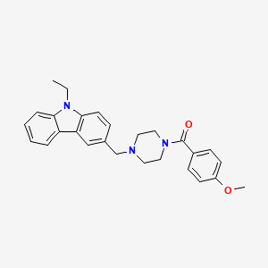 {4-[(9-ethyl-9H-carbazol-3-yl)methyl]piperazin-1-yl}(4-methoxyphenyl)methanone