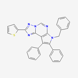 7-Benzyl-8,9-diphenyl-2-(2-thienyl)-7H-pyrrolo[3,2-E][1,2,4]triazolo[1,5-C]pyrimidine