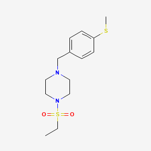 molecular formula C14H22N2O2S2 B10883547 1-(Ethylsulfonyl)-4-[4-(methylsulfanyl)benzyl]piperazine 