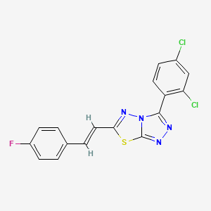 3-(2,4-dichlorophenyl)-6-[(E)-2-(4-fluorophenyl)ethenyl][1,2,4]triazolo[3,4-b][1,3,4]thiadiazole