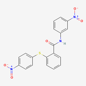 N-(3-nitrophenyl)-2-[(4-nitrophenyl)sulfanyl]benzamide