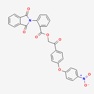 molecular formula C29H18N2O8 B10883580 2-[4-(4-nitrophenoxy)phenyl]-2-oxoethyl 2-(1,3-dioxo-1,3-dihydro-2H-isoindol-2-yl)benzoate 