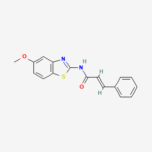 molecular formula C17H14N2O2S B10883584 (2E)-N-(5-methoxy-1,3-benzothiazol-2-yl)-3-phenylprop-2-enamide 