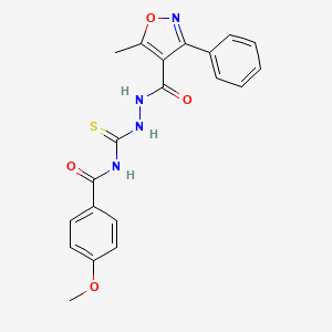 4-Methoxy-N-[N'-(5-methyl-3-phenyl-isoxazole-4-carbonyl)-hydrazinocarbothioyl]-benzamide