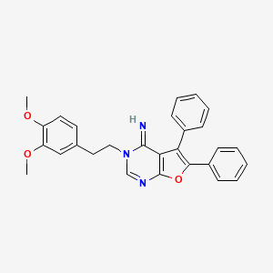 3-[2-(3,4-dimethoxyphenyl)ethyl]-5,6-diphenylfuro[2,3-d]pyrimidin-4(3H)-imine