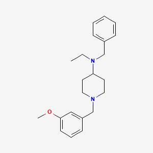 molecular formula C22H30N2O B10883596 N-benzyl-N-ethyl-1-[(3-methoxyphenyl)methyl]piperidin-4-amine 