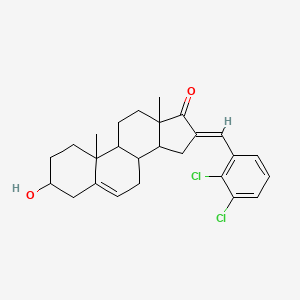 (E)-16-(2,3-dichlorobenzylidene)-3-hydroxy-10,13-dimethyl-3,4,7,8,9,10,11,12,13,14,15,16-dodecahydro-1H-cyclopenta[a]phenanthren-17(2H)-one