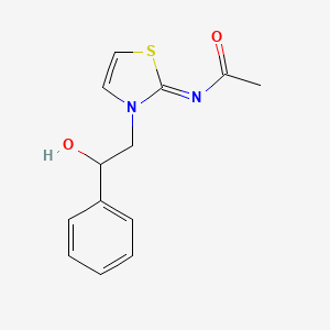 N-[3-(2-hydroxy-2-phenylethyl)-1,3-thiazol-2-ylidene]acetamide