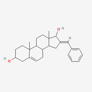 molecular formula C26H34O2 B10883638 (E)-16-benzylidene-10,13-dimethyl-2,3,4,7,8,9,10,11,12,13,14,15,16,17-tetradecahydro-1H-cyclopenta[a]phenanthrene-3,17-diol 